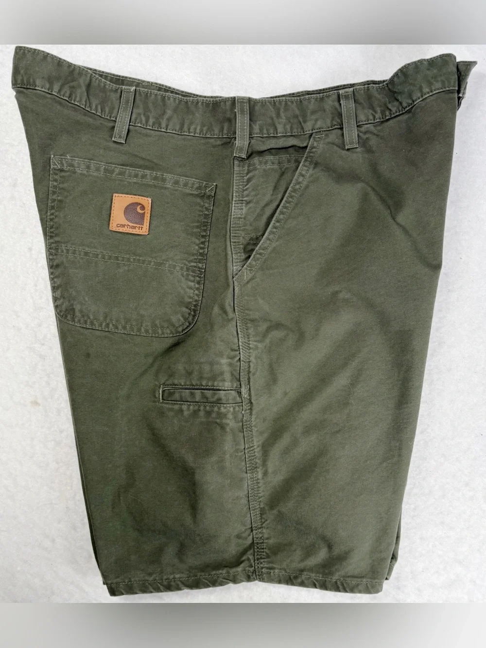 Men's Olive Green Duck Carpenter Shorts B25MOS